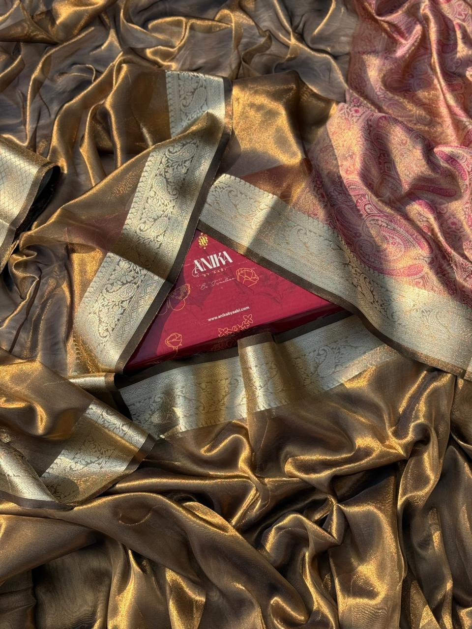 Anika's Bronze Tissue Silk Saree-BTS18 - Image 10