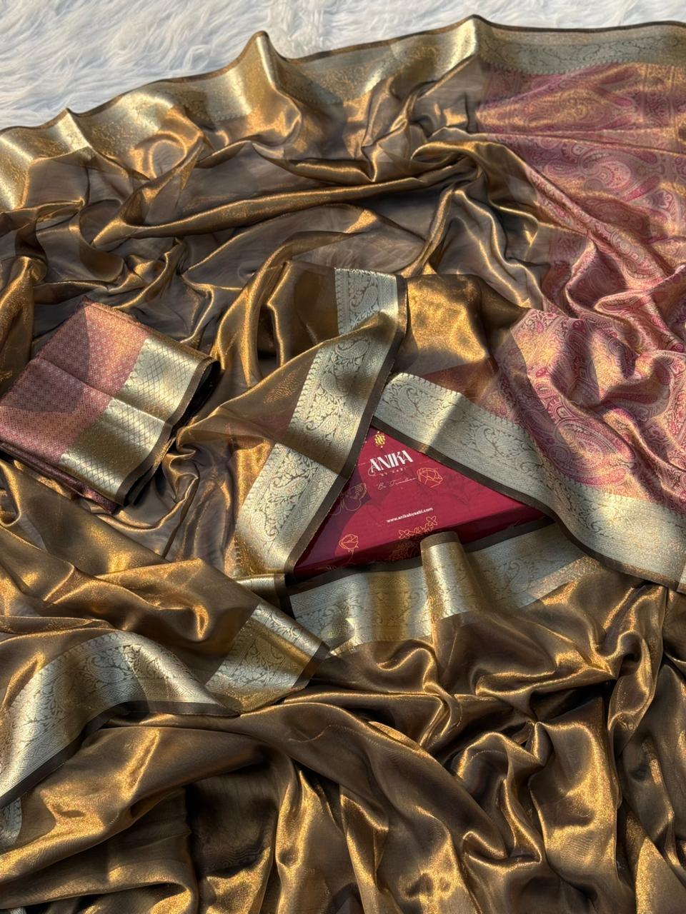 Anika's Bronze Tissue Silk Saree-BTS18 - Image 16