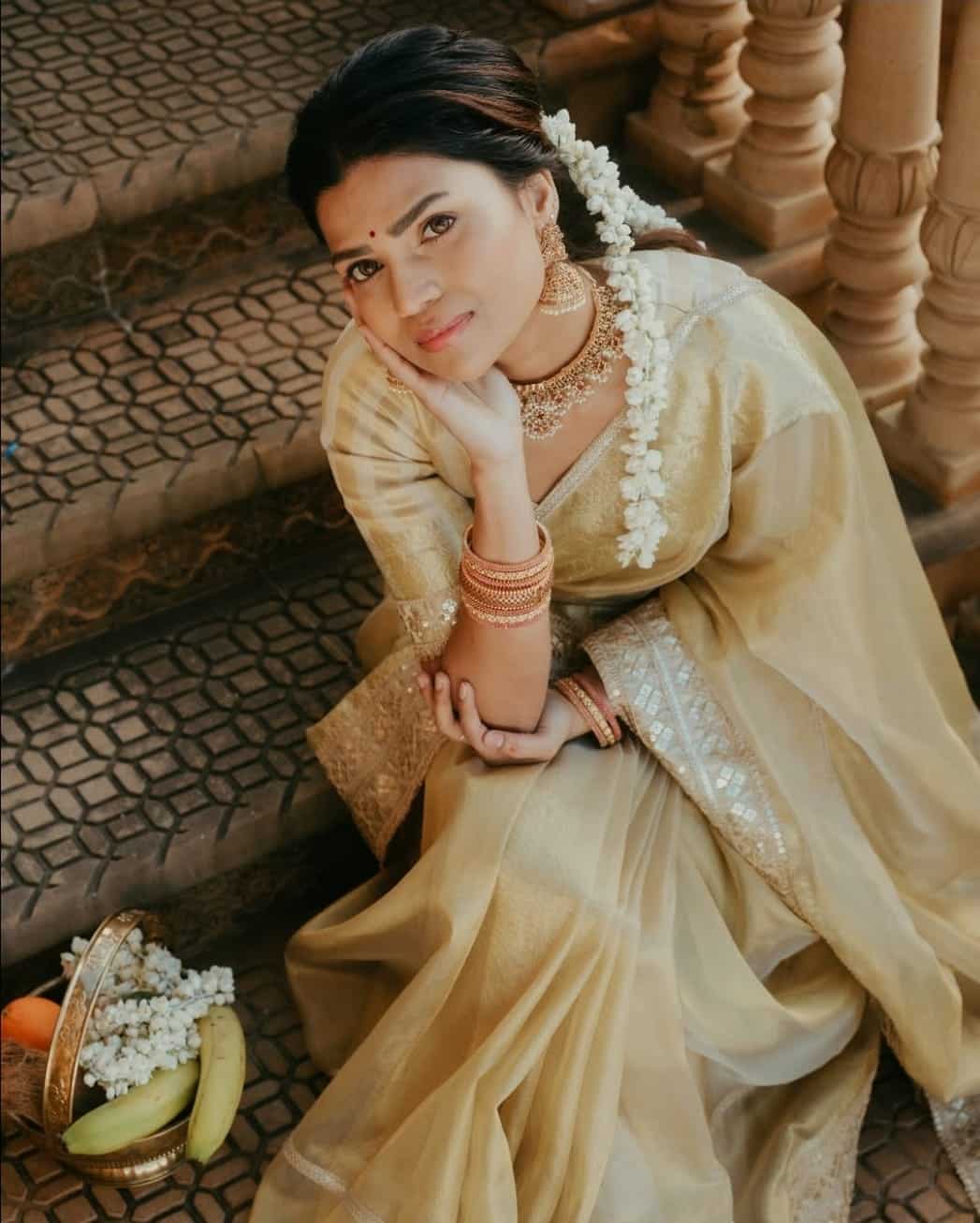 ADITI-GOLD SAREE - Image 9