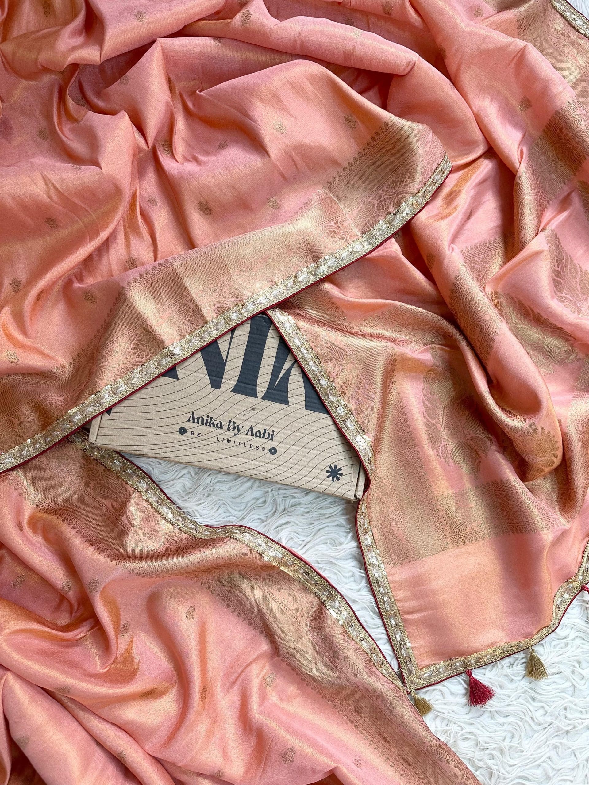 ADITI-PEACH BRIDAL EDIT SAREE - Image 3