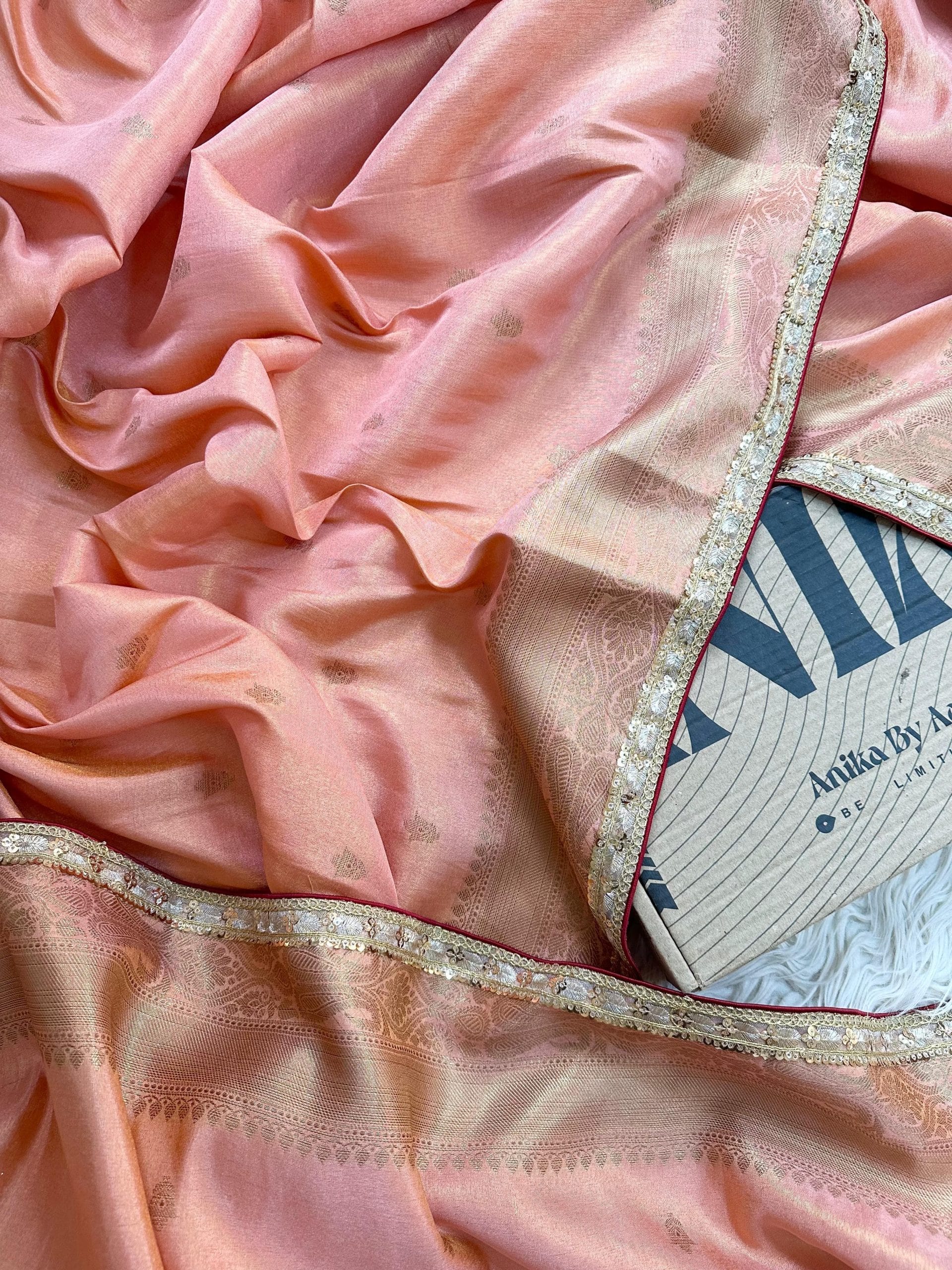 ADITI-PEACH BRIDAL EDIT SAREE - Image 4