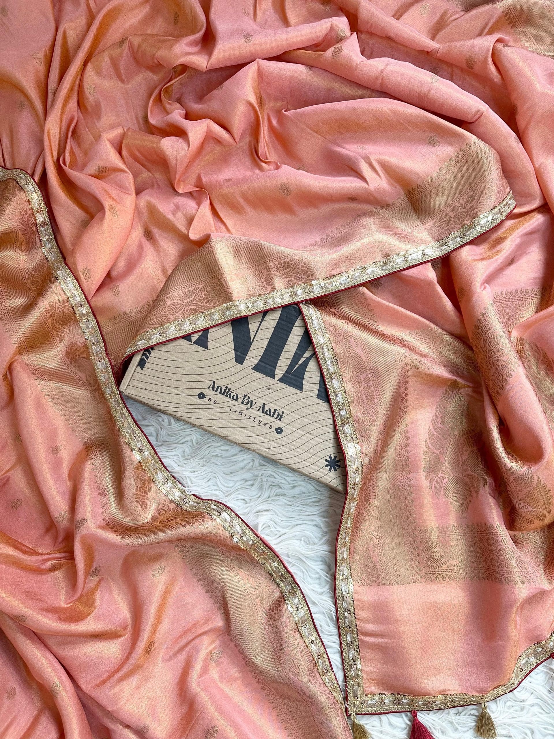 ADITI-PEACH BRIDAL EDIT SAREE - Image 6