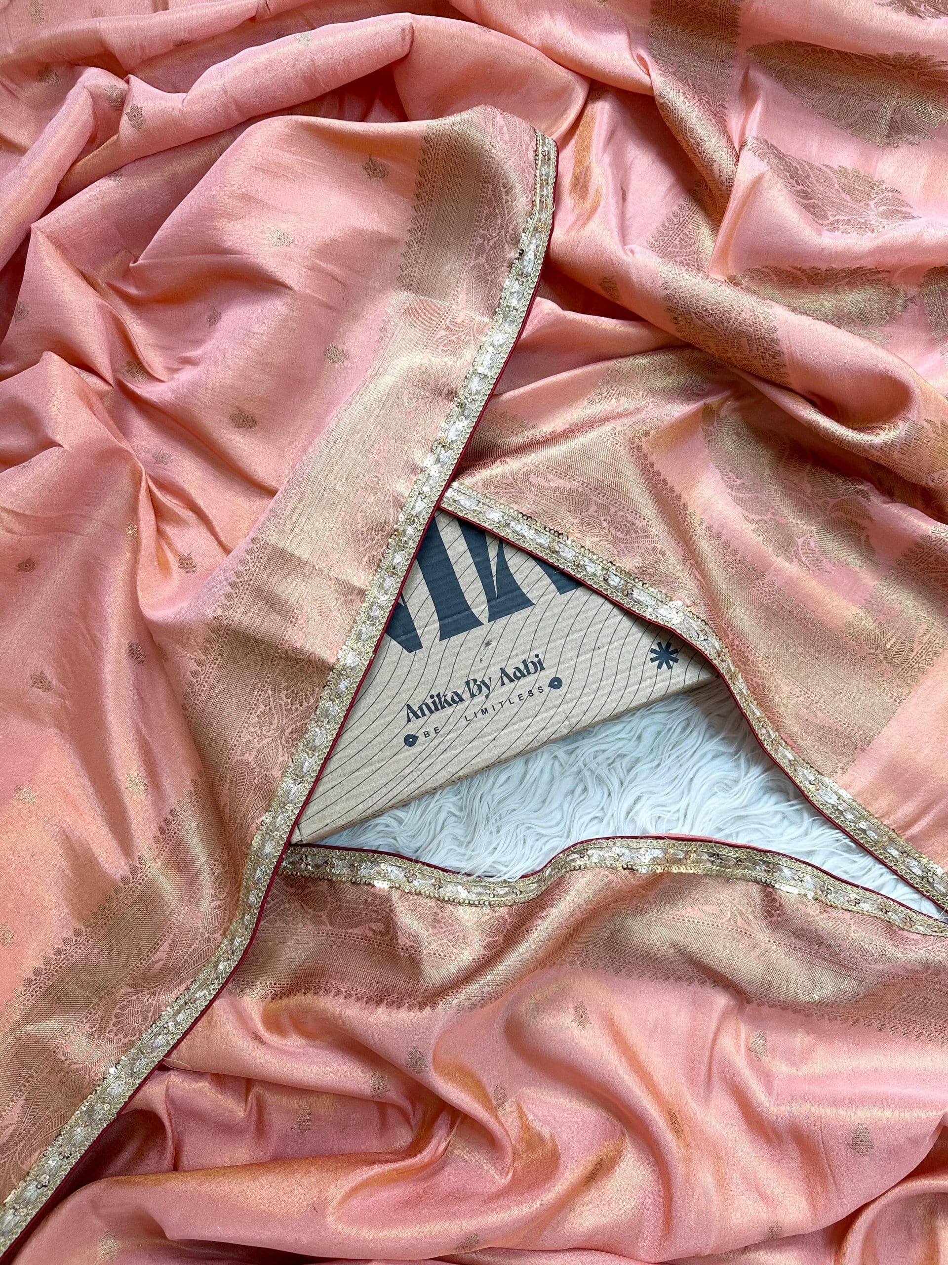 ADITI-PEACH BRIDAL EDIT SAREE - Image 7