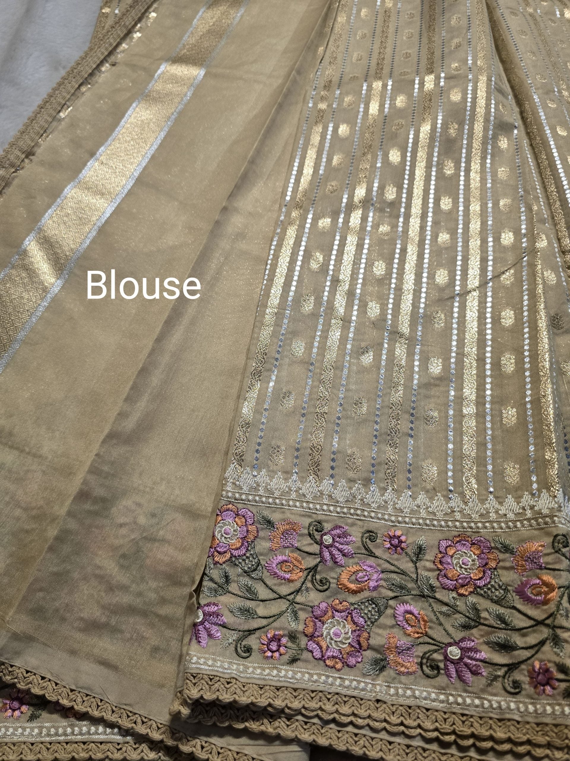 ANAHA-BEIGE SAREE - Image 6