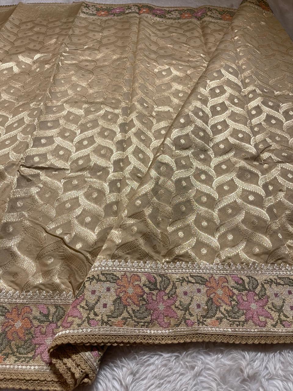 ANAHA-FLORA BEIGE SAREE - Image 4