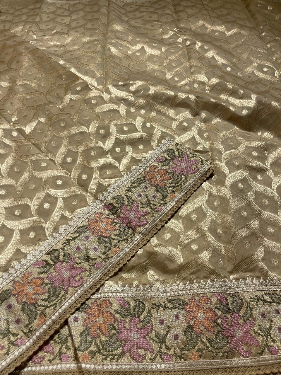 ANAHA-FLORA BEIGE SAREE - Image 5