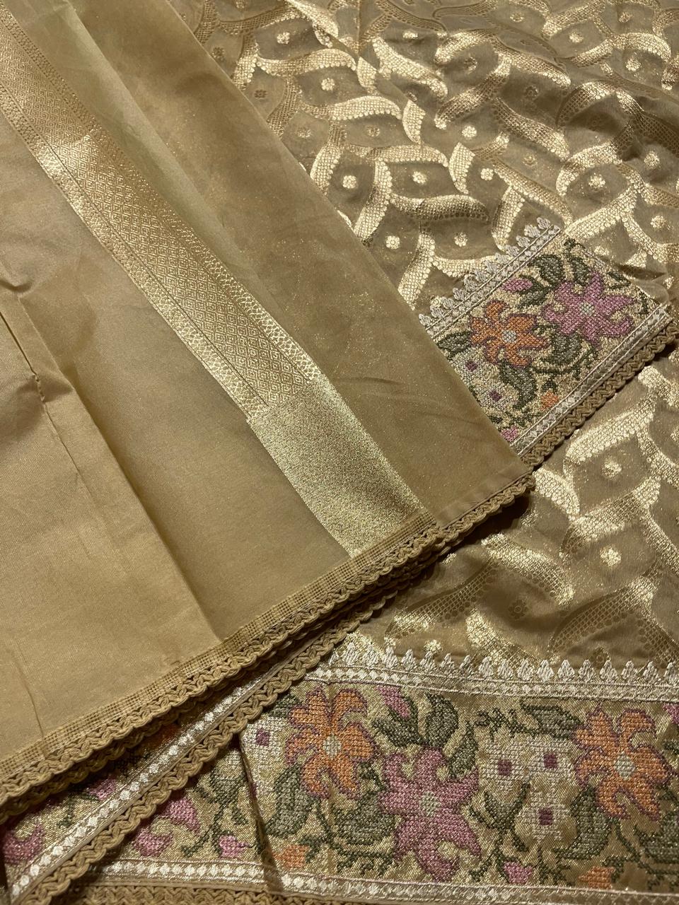 ANAHA-FLORA BEIGE SAREE - Image 6