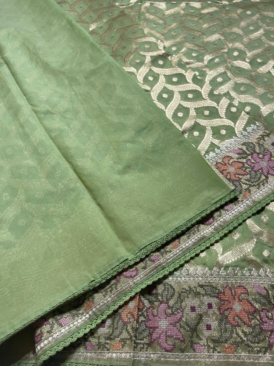 ANAHA-FLORA GREEN  SAREE - Image 5