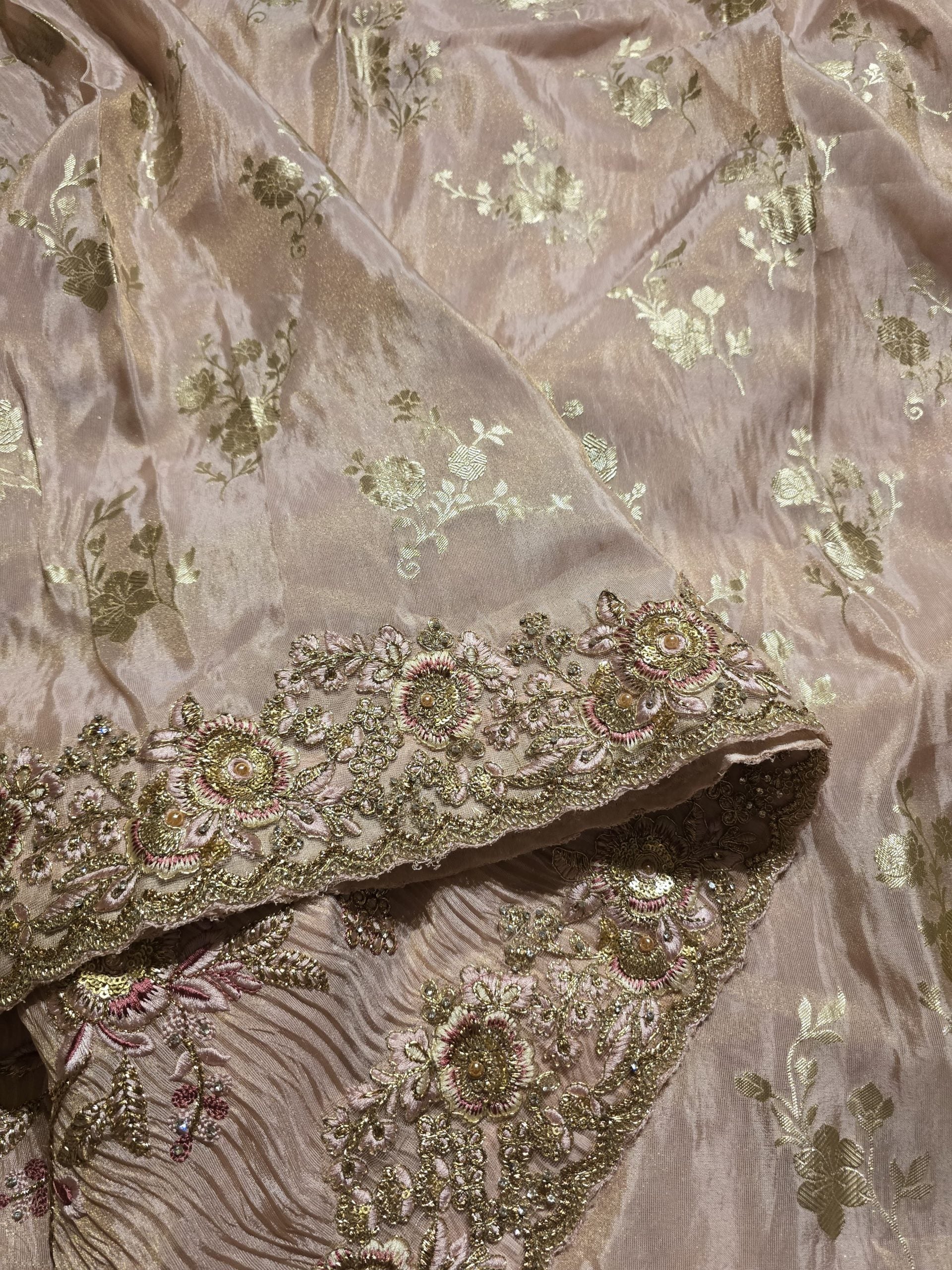 ANIKA BRIDAL EDIT-BABY PINK SAREE - Image 4