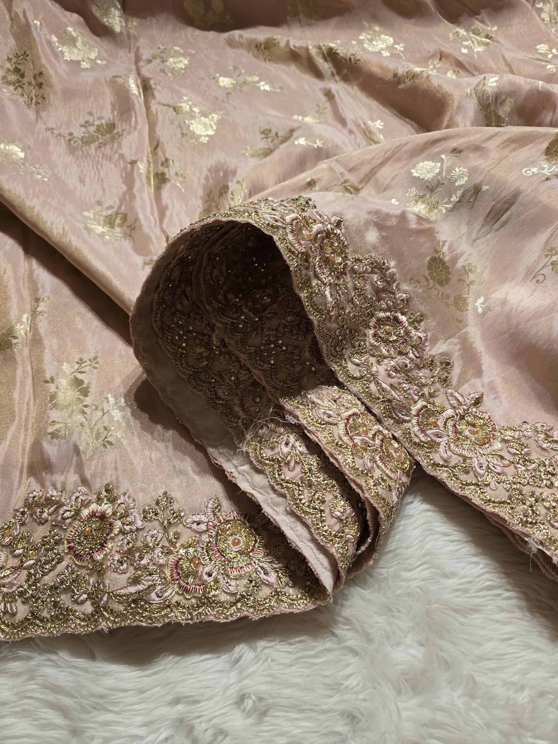 ANIKA BRIDAL EDIT-BABY PINK SAREE - Image 5