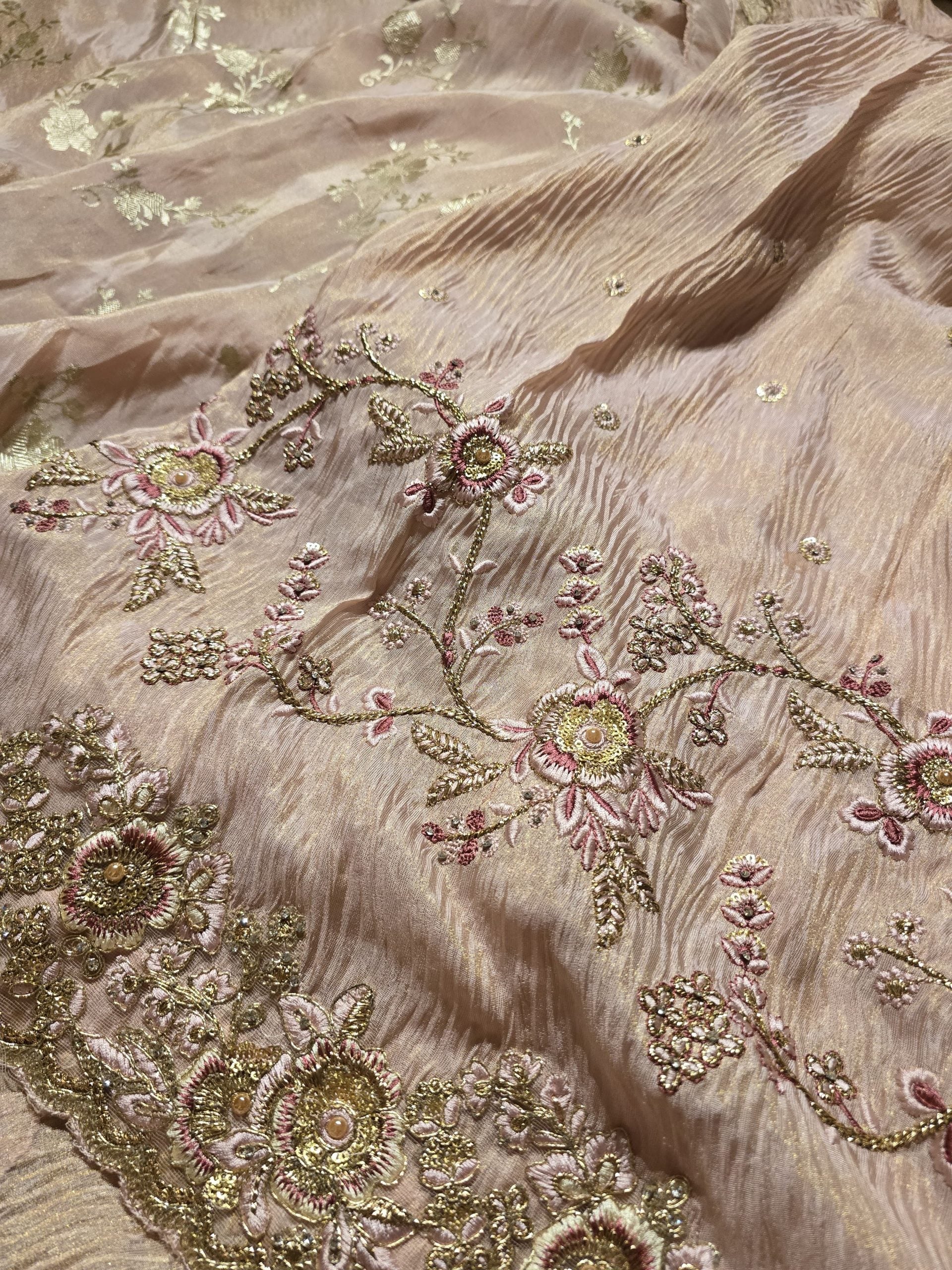 ANIKA BRIDAL EDIT-BABY PINK SAREE - Image 6