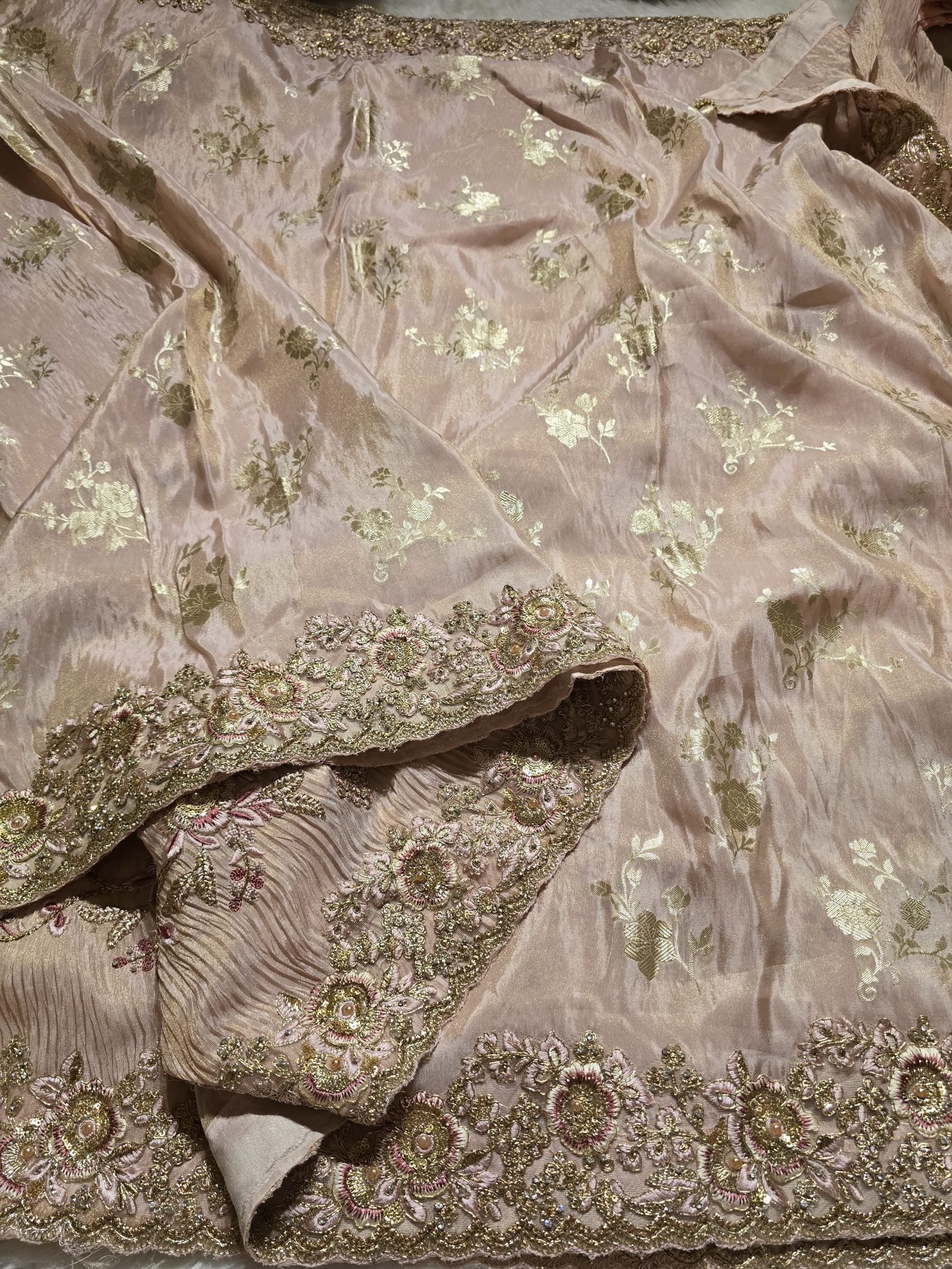 ANIKA BRIDAL EDIT-BABY PINK SAREE - Image 8