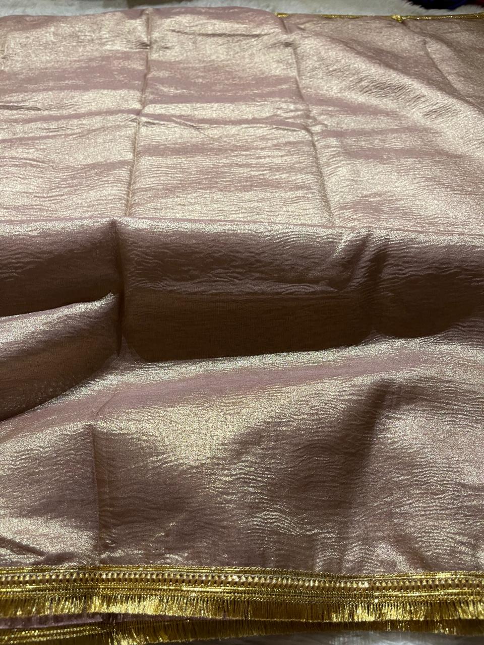 CRUSH LACE-BROWN ROSY SAREE - Image 3