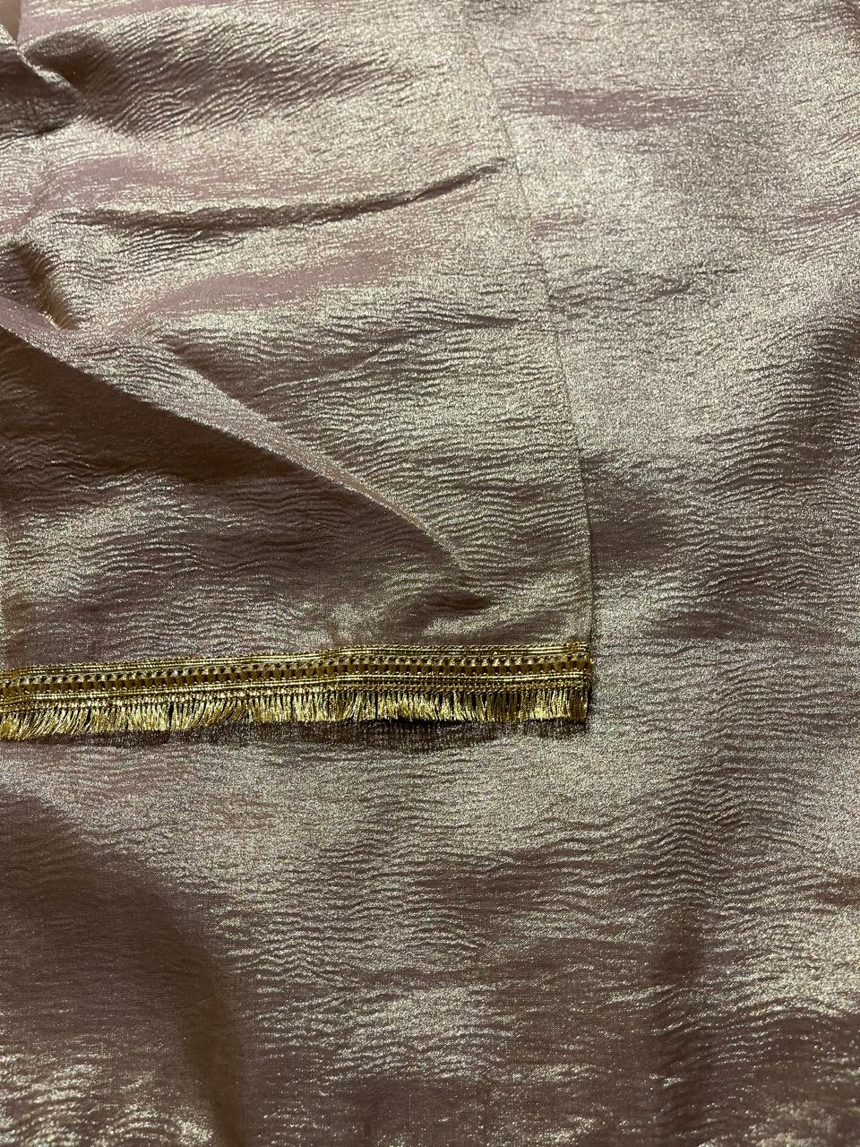 CRUSH LACE-BROWN ROSY SAREE - Image 6