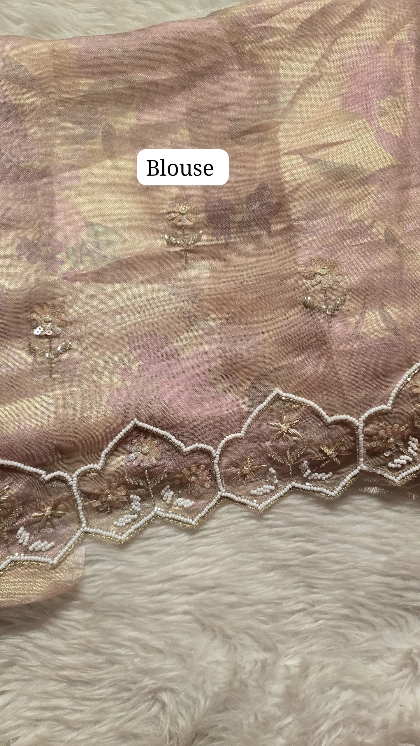 DAFFODIL - PASTEL PINK SAREE - Image 7