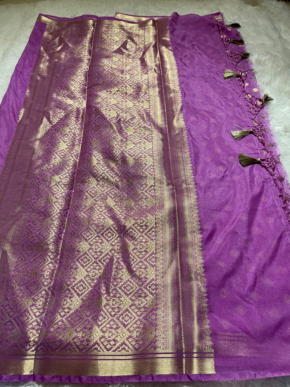 DHISHA- LAVENDER SAREE - Image 6