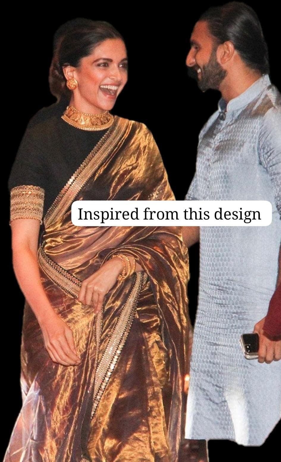 DP-GOLD TISSUE SAREE - Image 8