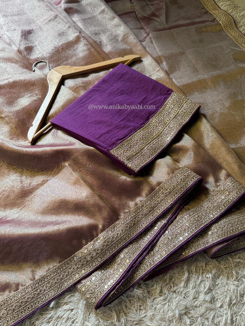 DP-PURPLE SAREE - Image 3