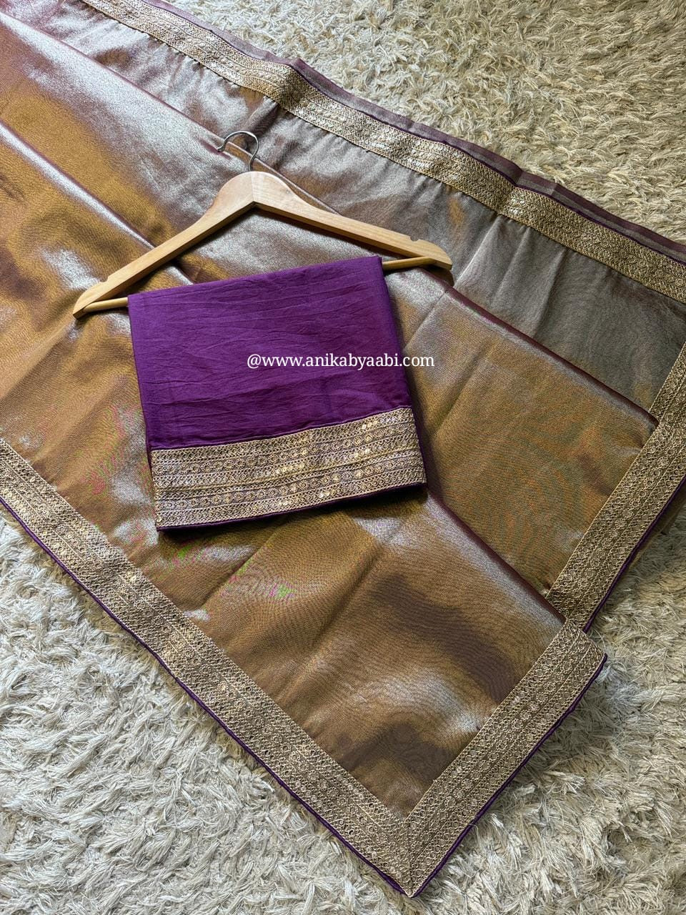 DP-PURPLE SAREE - Image 4