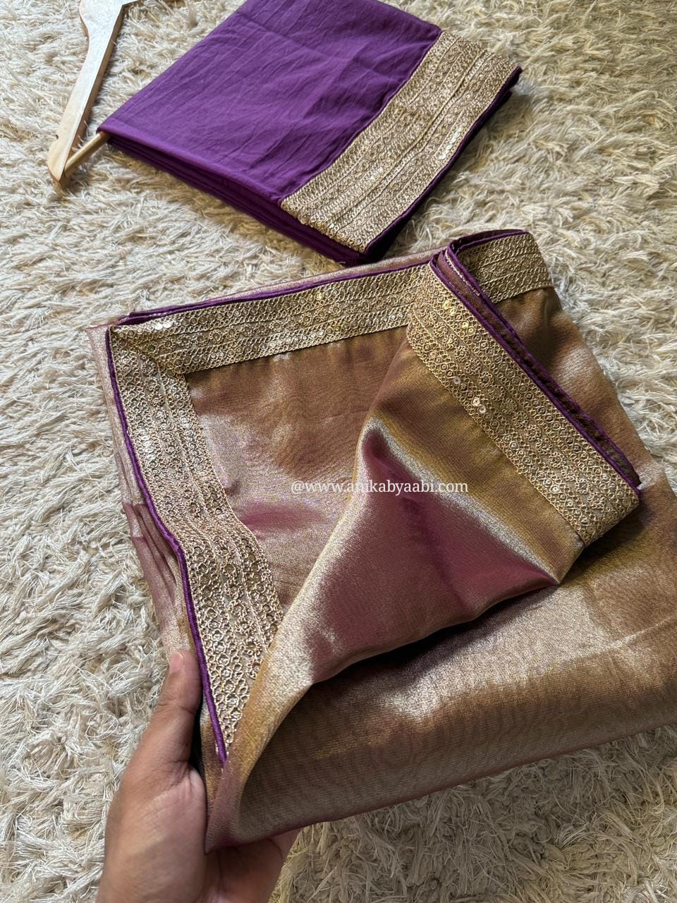 DP-PURPLE SAREE - Image 5