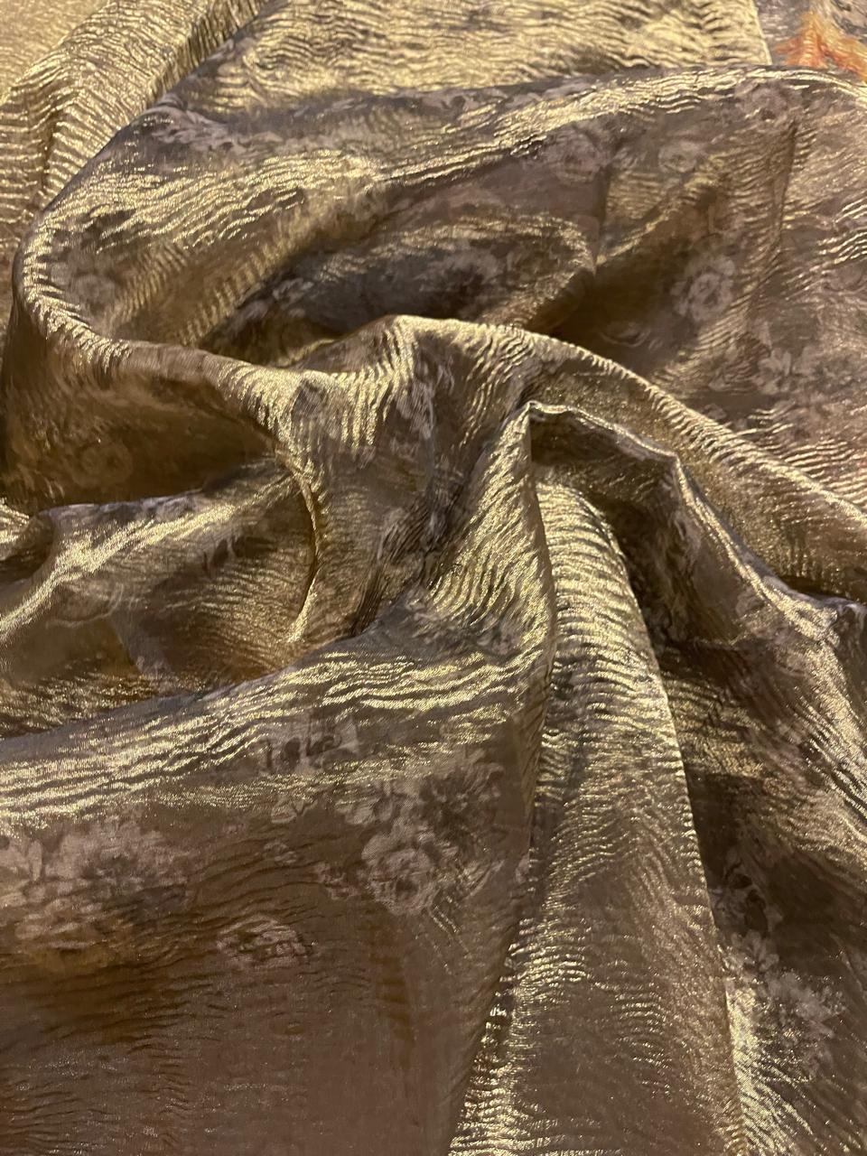 HEERAMANDI CRUSH-FOSSIL GRAY SAREE - Image 7