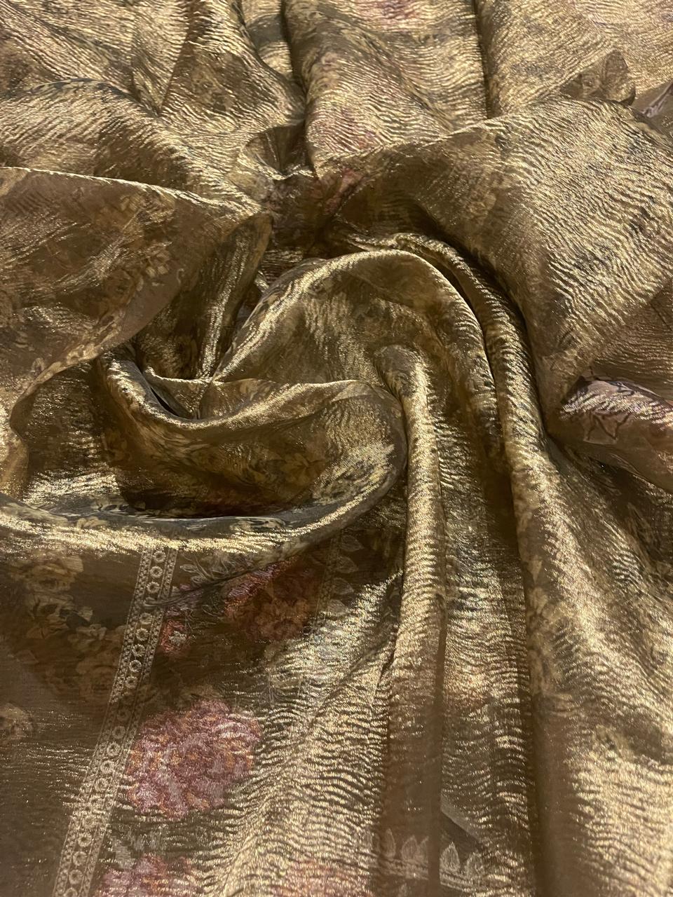 HEERAMANDI CRUSH-SAGE GREEN SAREE - Image 5