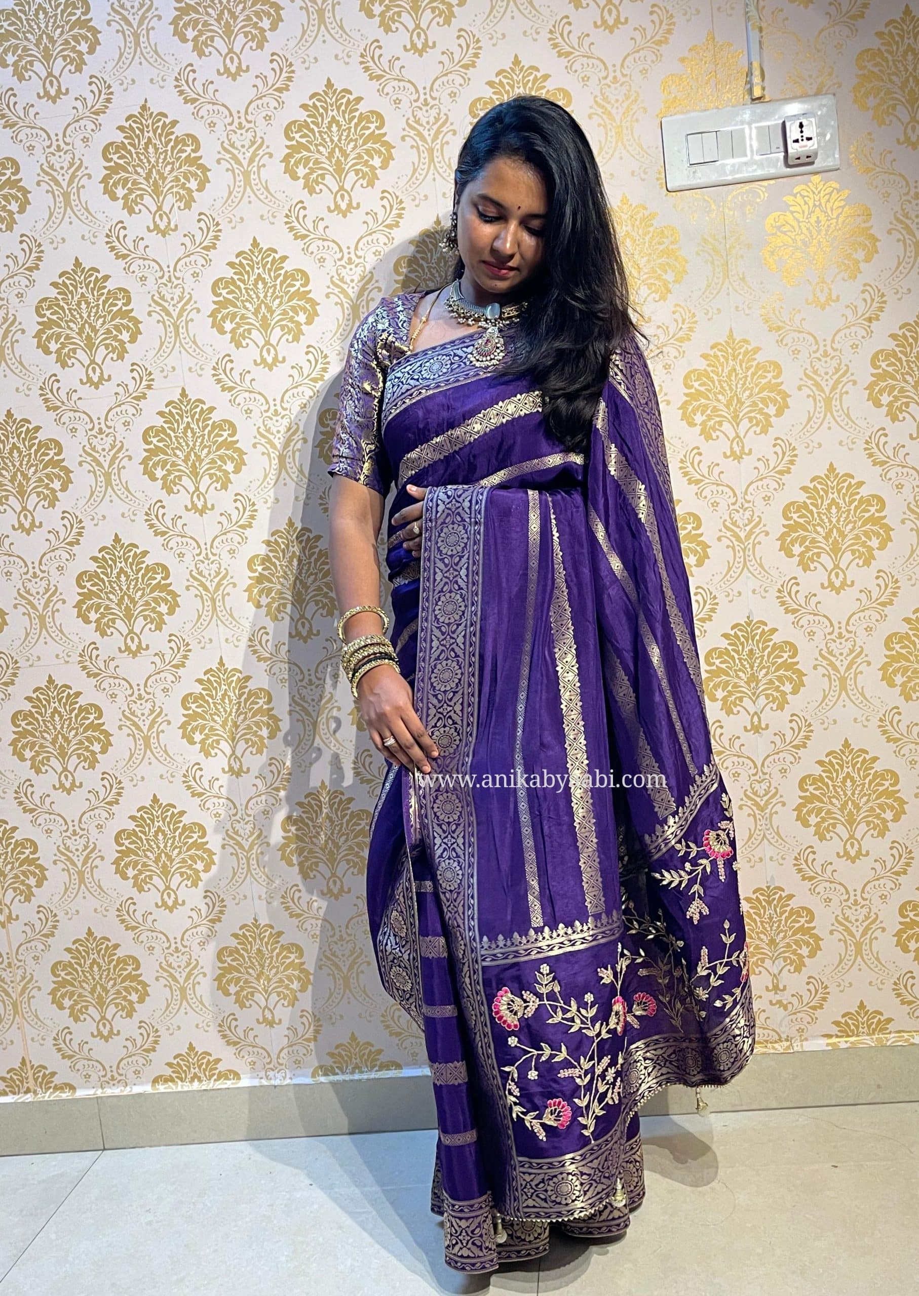 HEY- PURPLE SAREE - Image 8