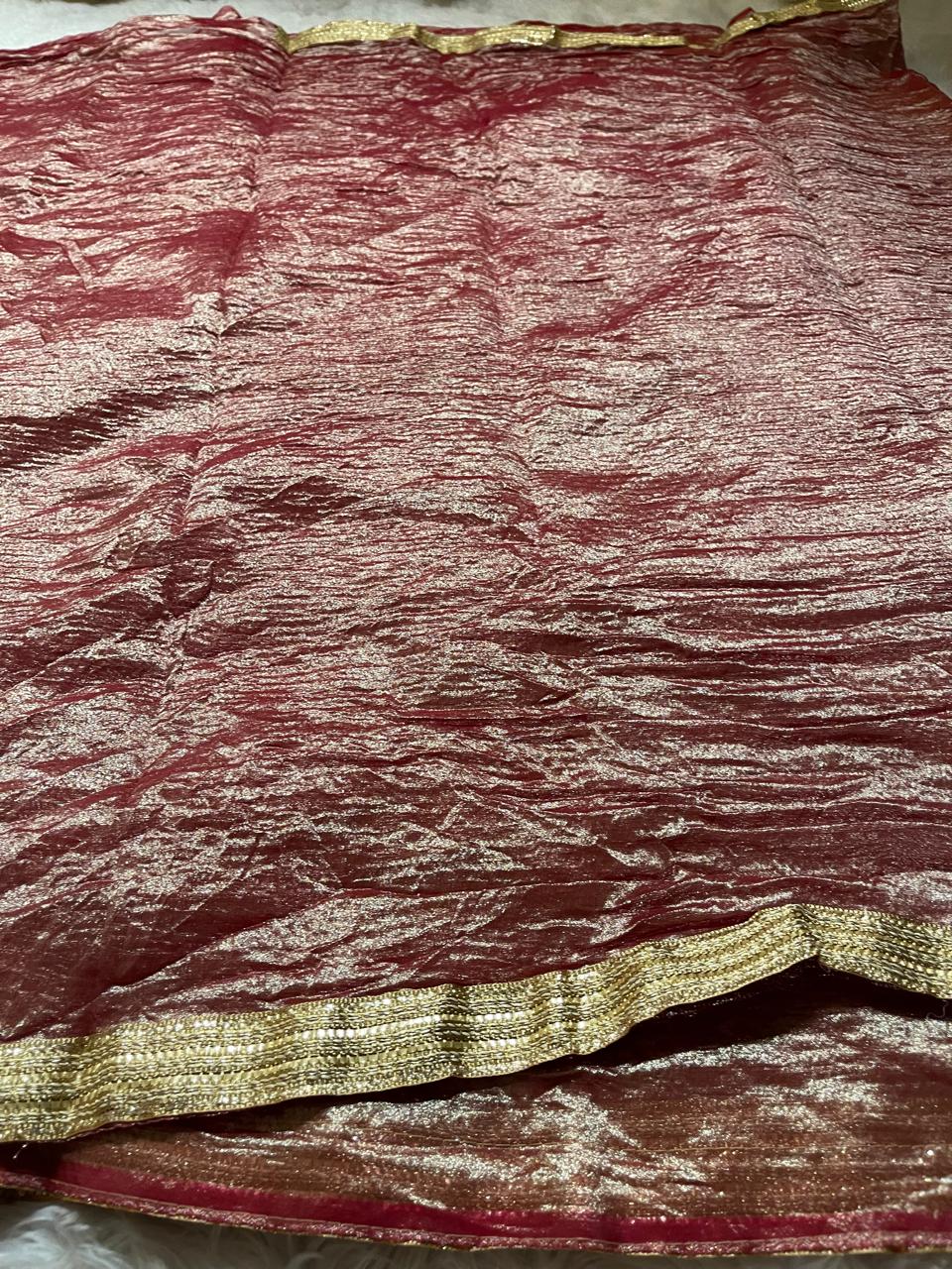 JHANSI-DARK ONION PINK SAREE - Image 3