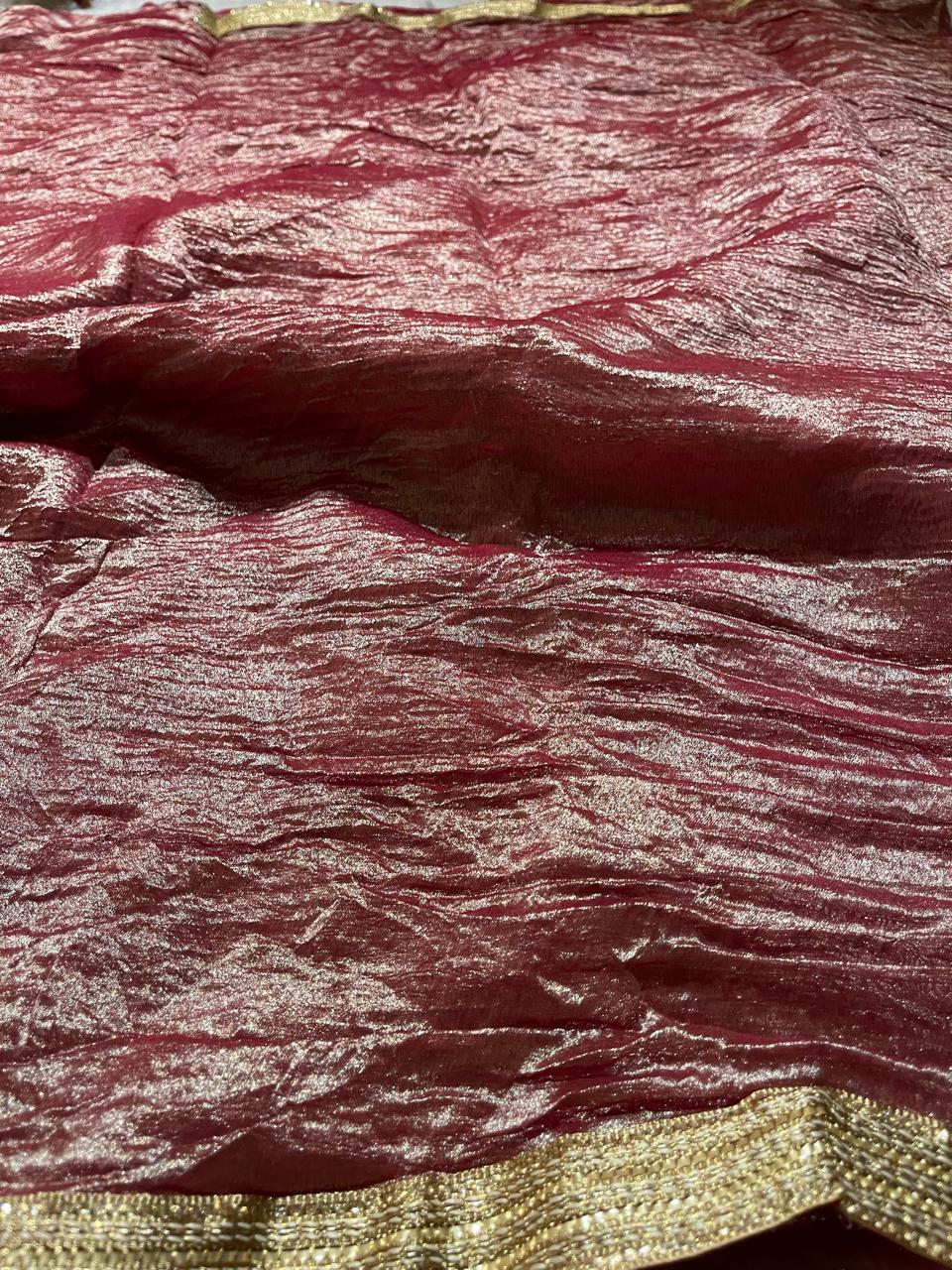 JHANSI-DARK ONION PINK SAREE - Image 4