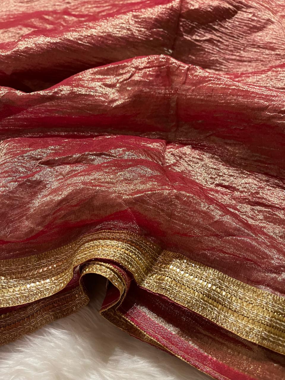 JHANSI-DARK ONION PINK SAREE - Image 5