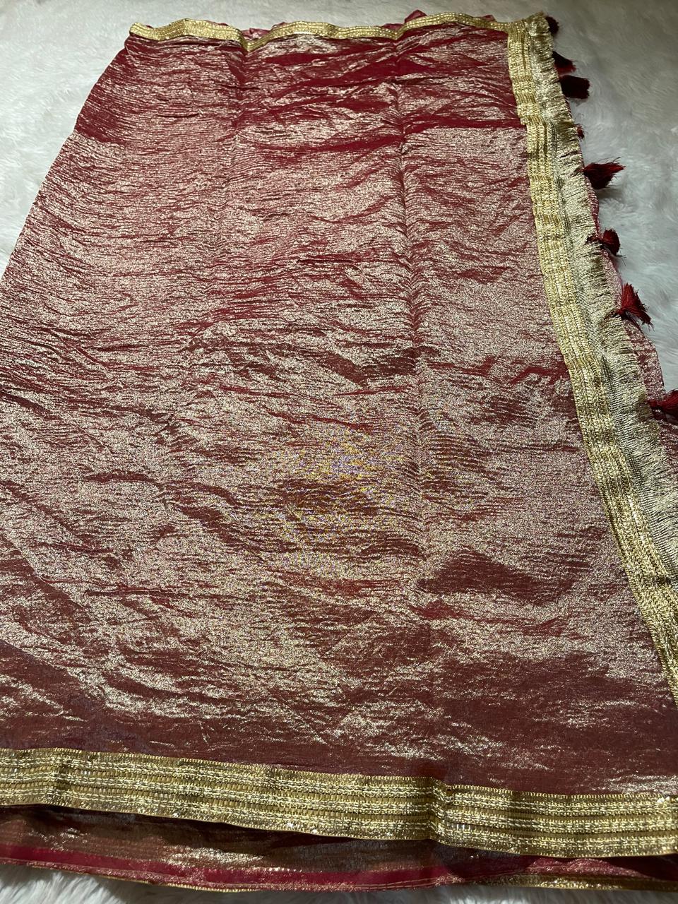 JHANSI-DARK ONION PINK SAREE - Image 6