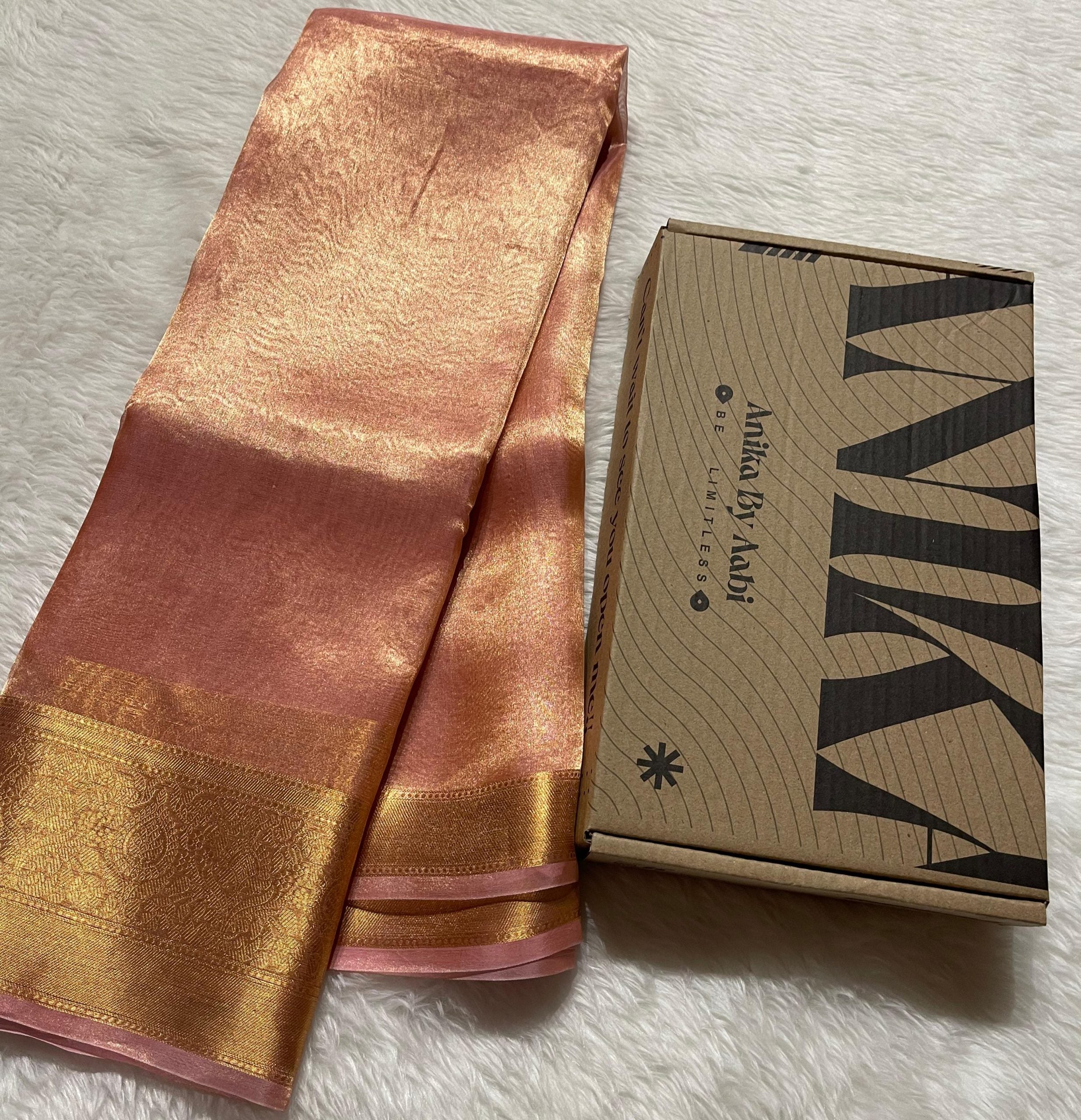 KALKI-ROSEGOLD PINK BRIDAL EDIT SAREE - Image 3