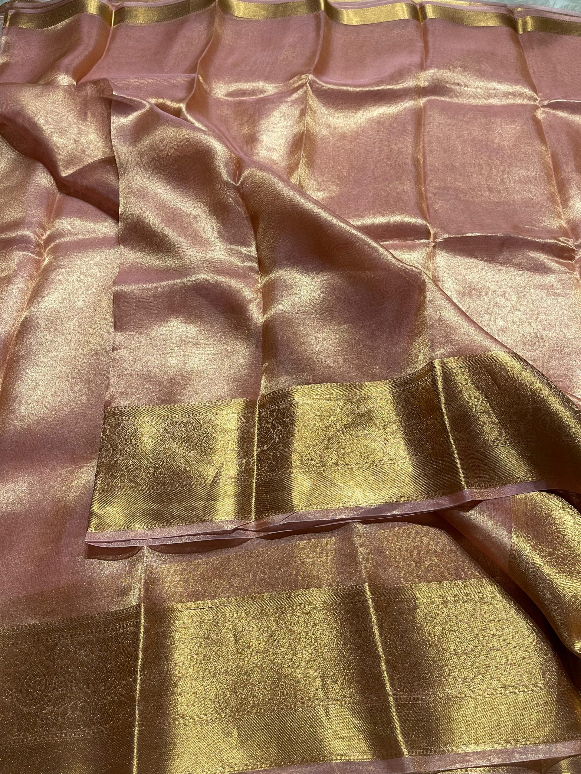 KALKI-ROSEGOLD PINK BRIDAL EDIT SAREE - Image 7