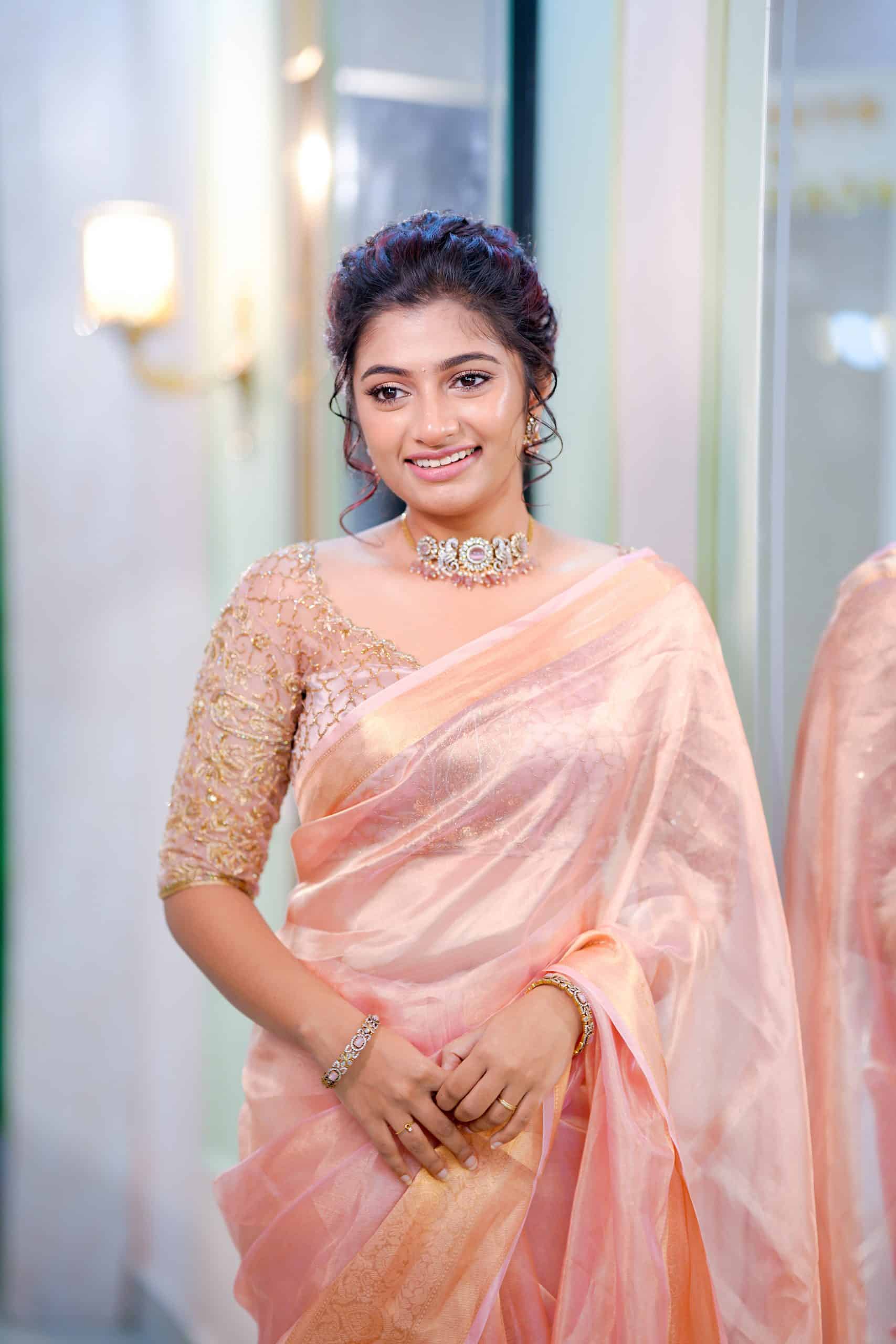 KALKI-ROSEGOLD PINK BRIDAL EDIT SAREE - Image 8