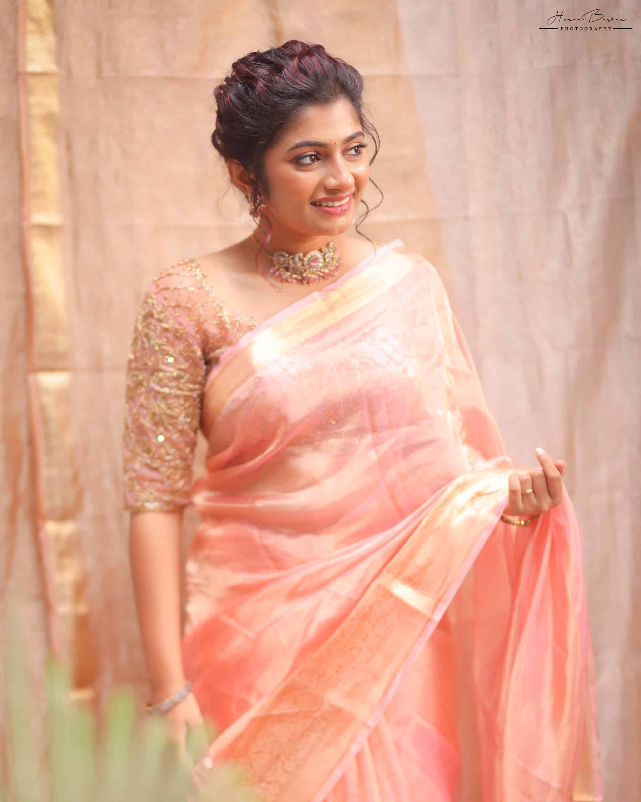 KALKI-ROSEGOLD PINK BRIDAL EDIT SAREE - Image 9