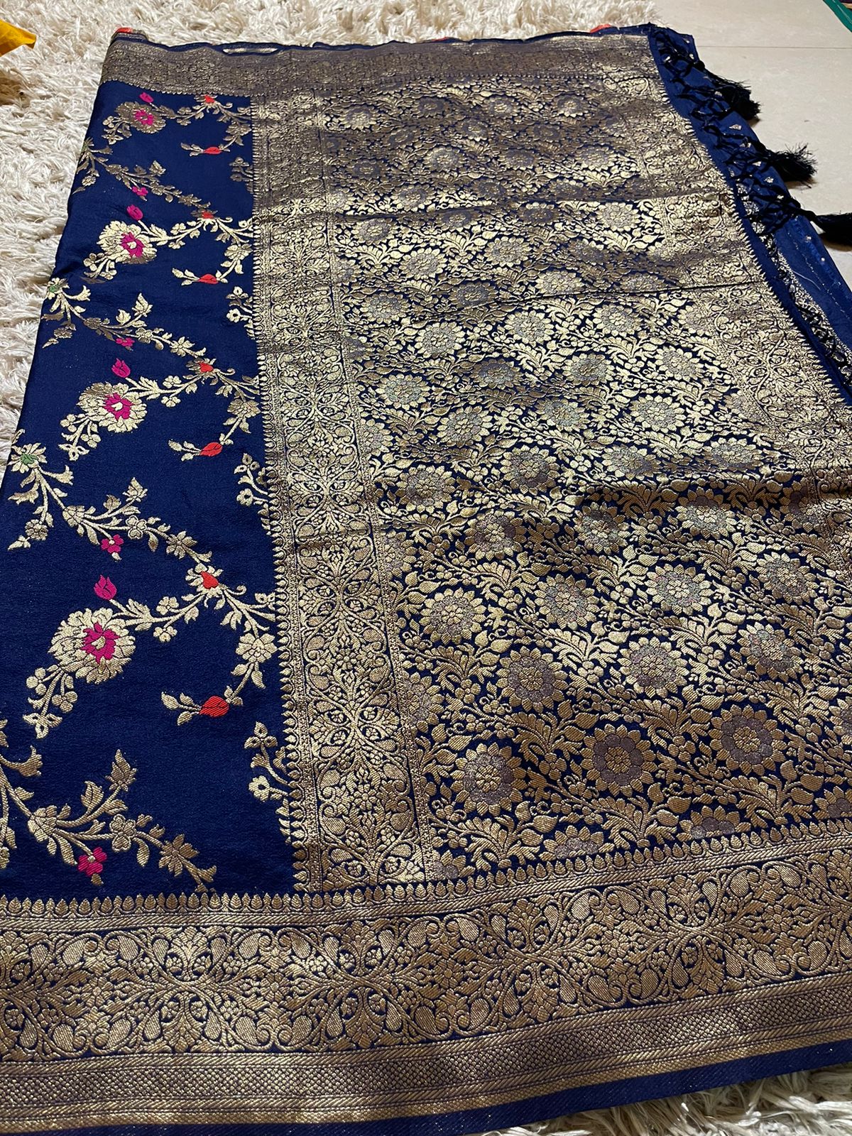 KASI - INK BLUE SAREE - Image 8