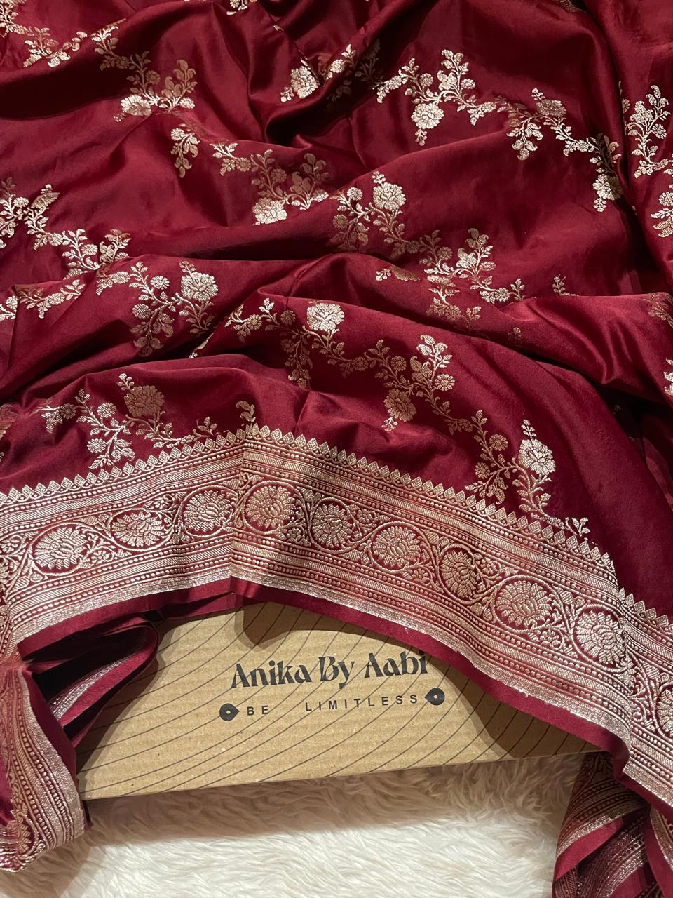 KEERTHI- DEEP MAROON LUXE SAREE - Image 3