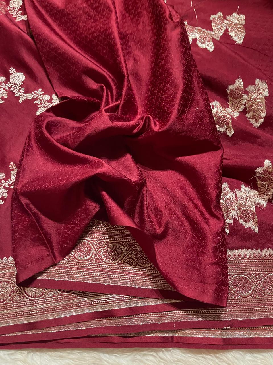 KEERTHI- DEEP MAROON LUXE SAREE - Image 4