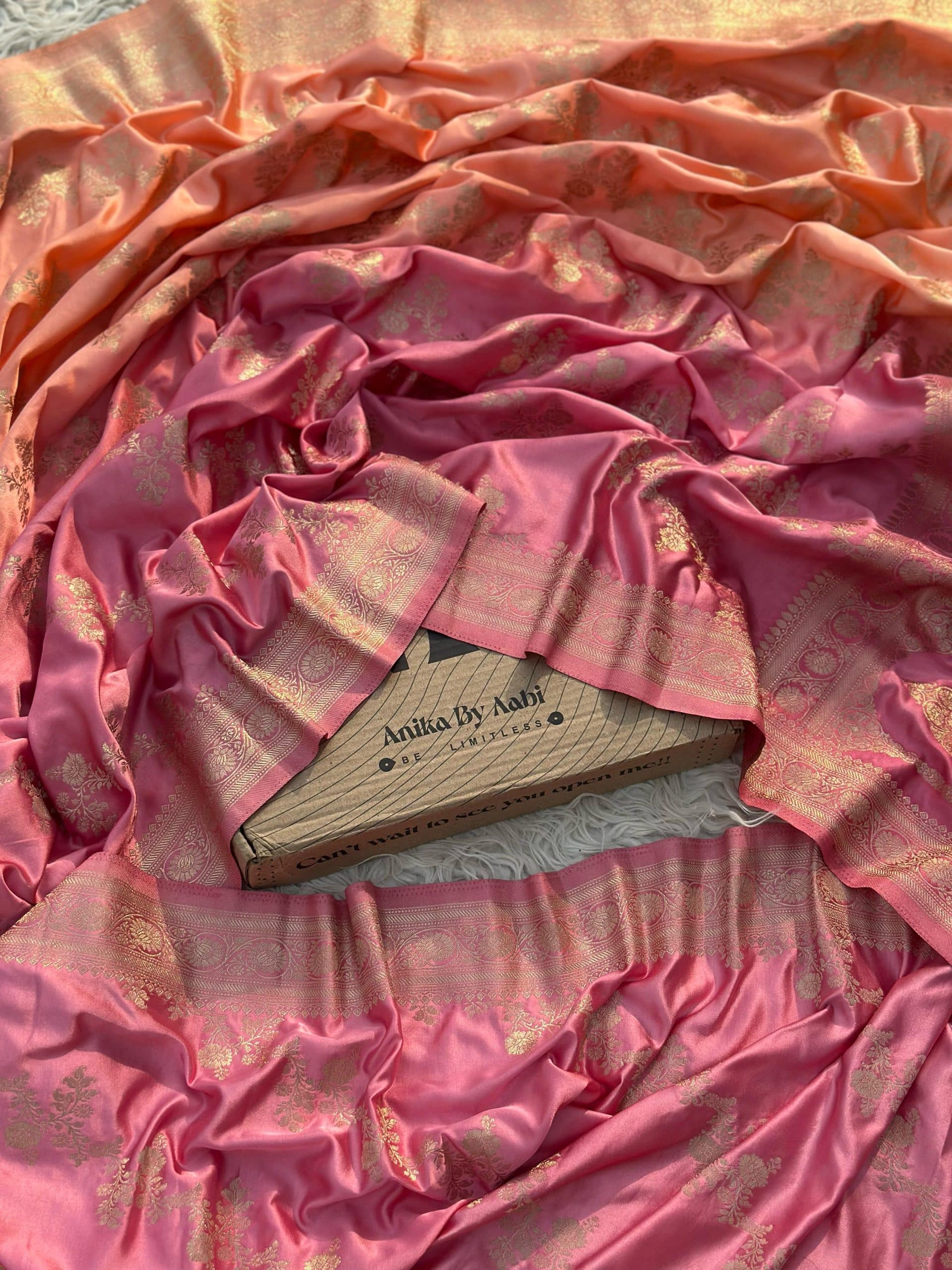 KEERTHI-PINK DELIGHT BANARASI LUXE SAREE - Image 3