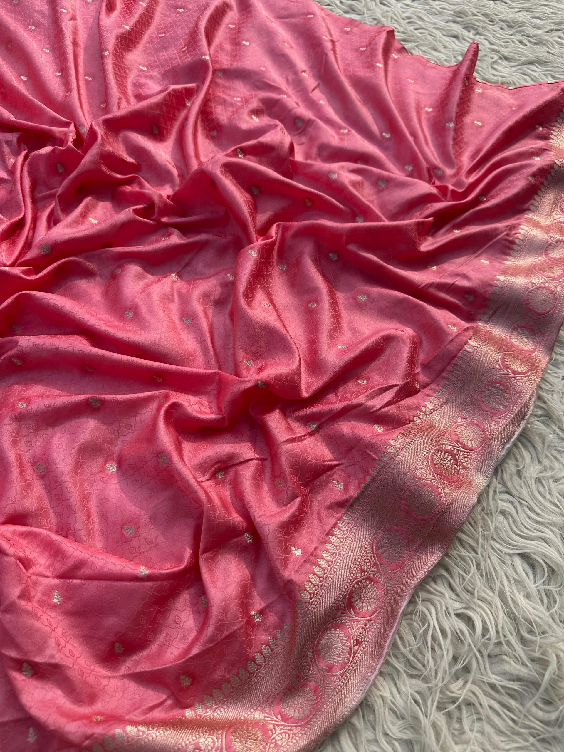 KEERTHI-PINK DELIGHT BANARASI LUXE SAREE - Image 5