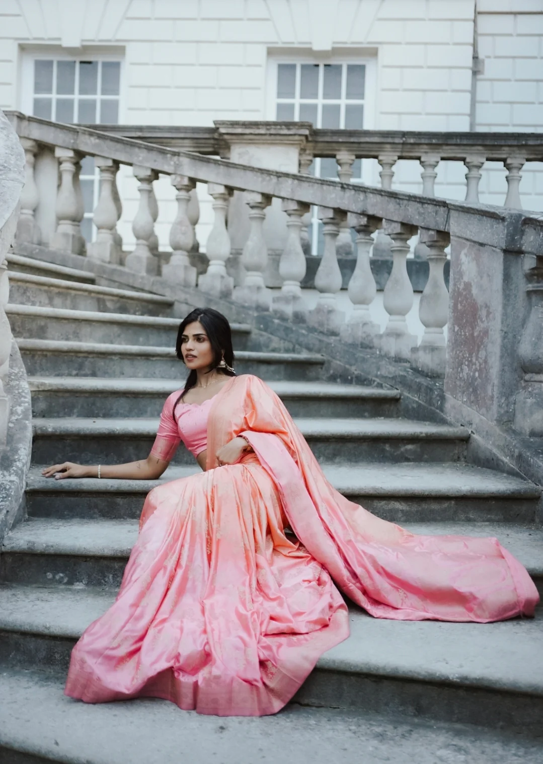 KEERTHI-PINK DELIGHT BANARASI LUXE SAREE - Image 7