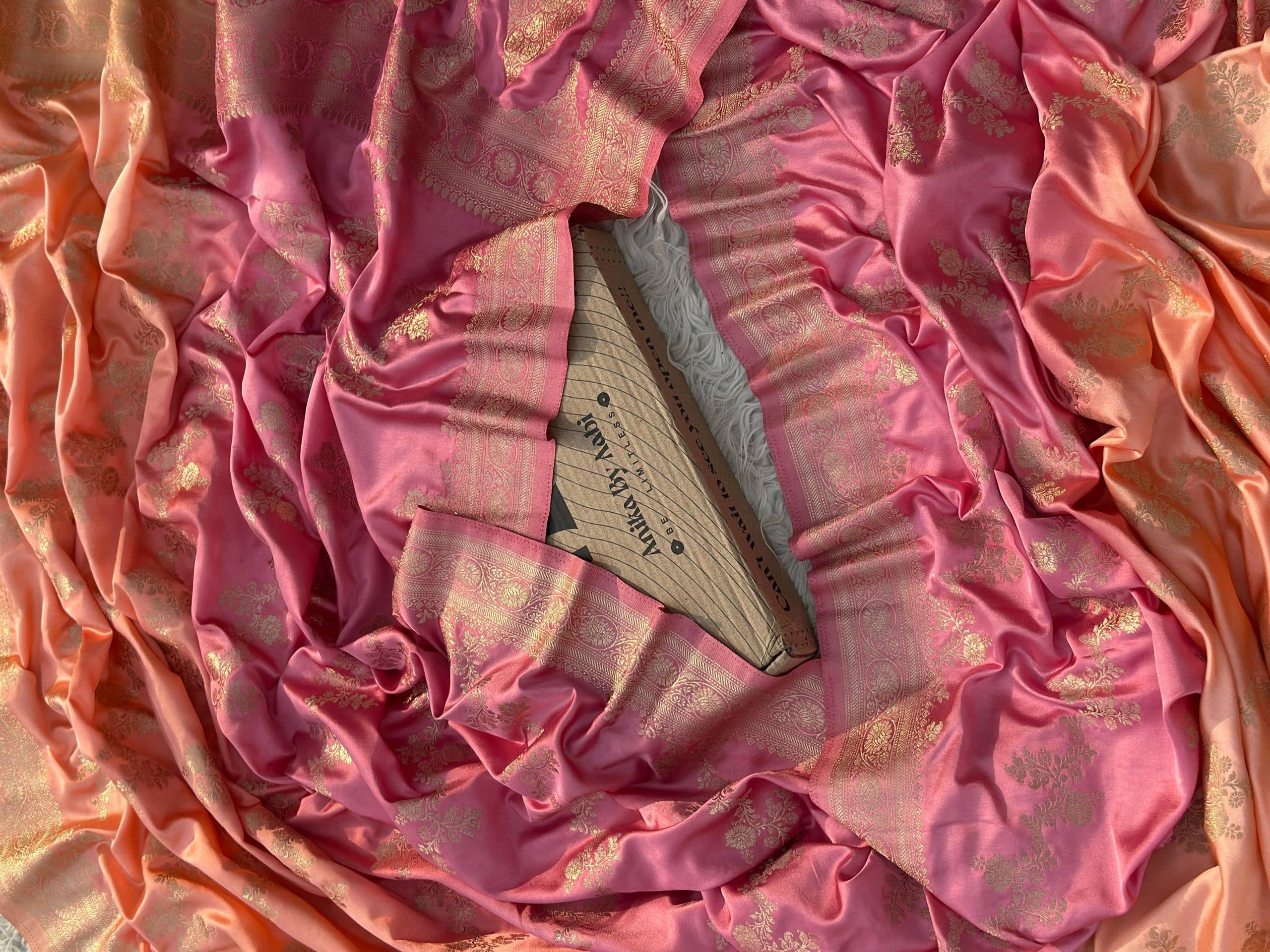 KEERTHI-PINK DELIGHT BANARASI LUXE SAREE - Image 9