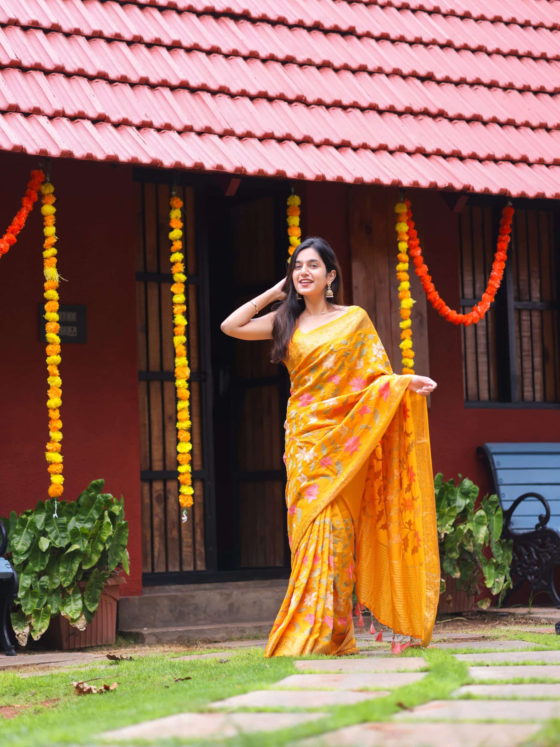 KIRTI-YELLOW SAREE - Image 7
