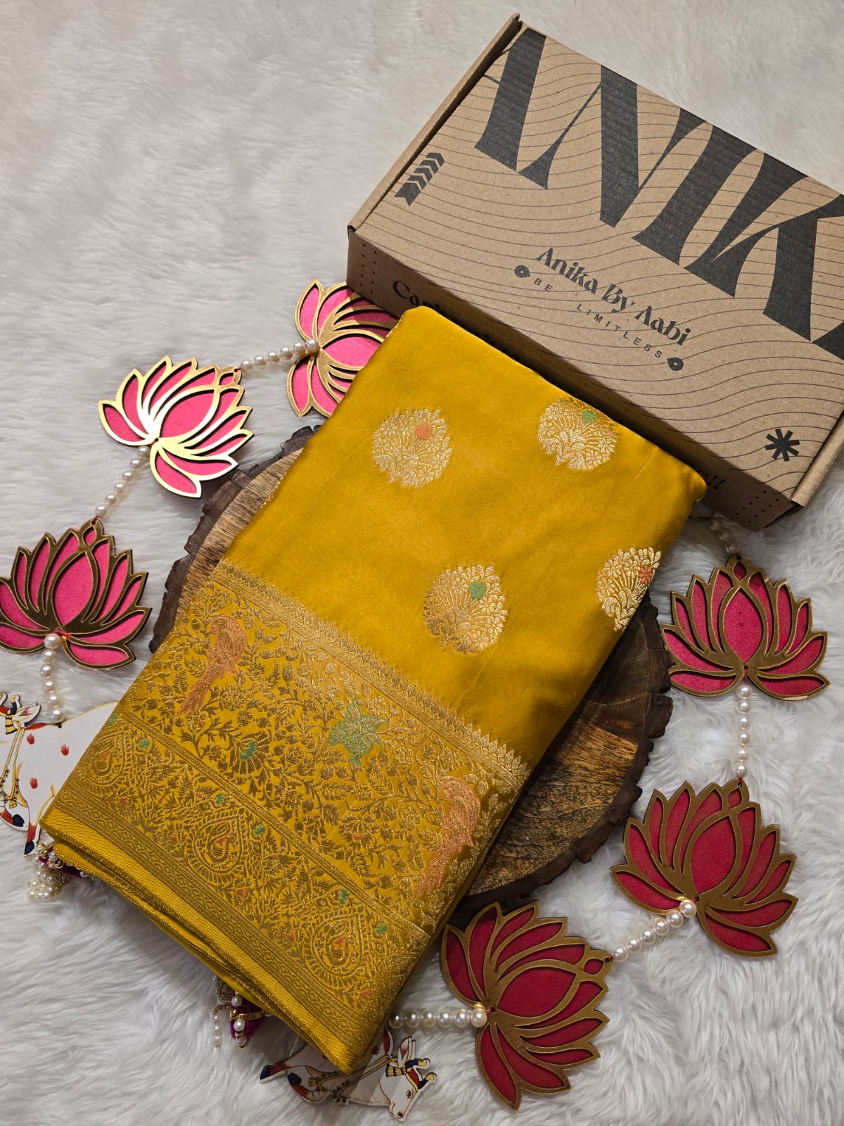 MUSHRO-YELLOW SAREE - Image 10