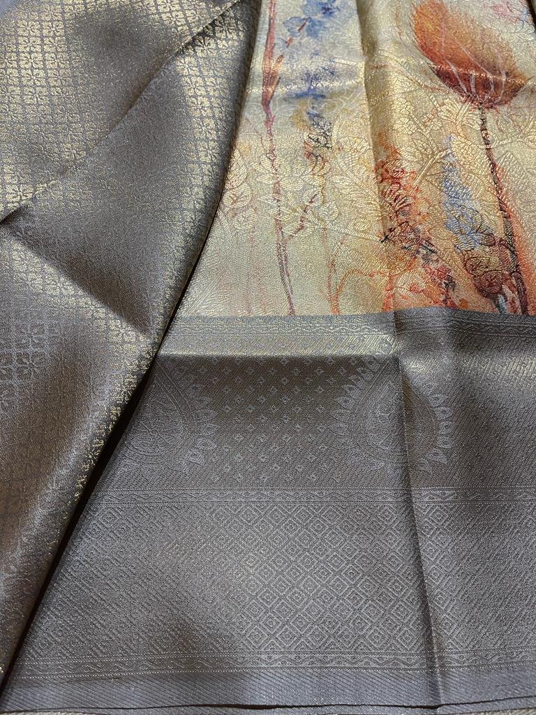 OCTANE-PASTEL GREY SAREE - Image 4