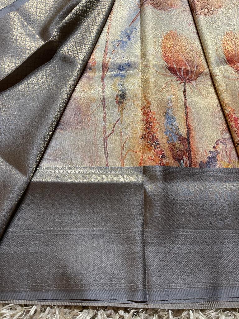 OCTANE-PASTEL GREY SAREE - Image 5