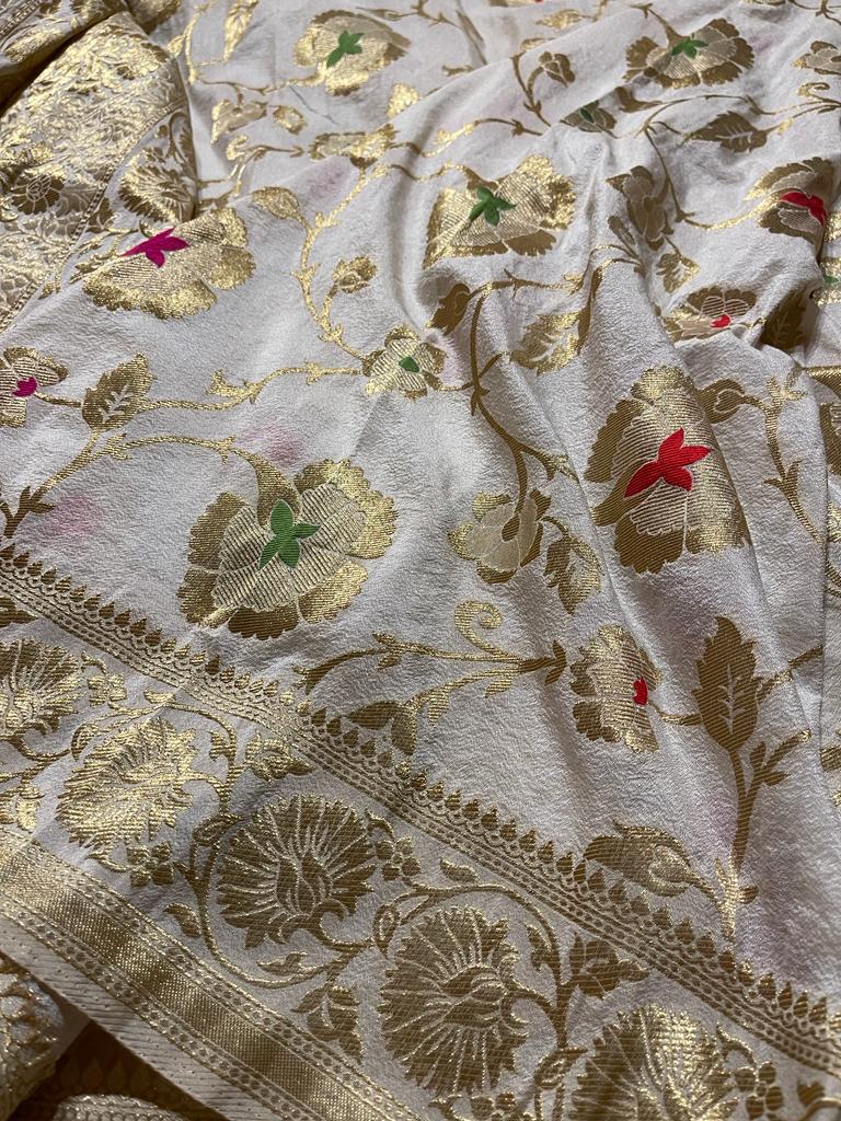 ONAM SERIES - KASI HALF WHITE SAREE - Image 3