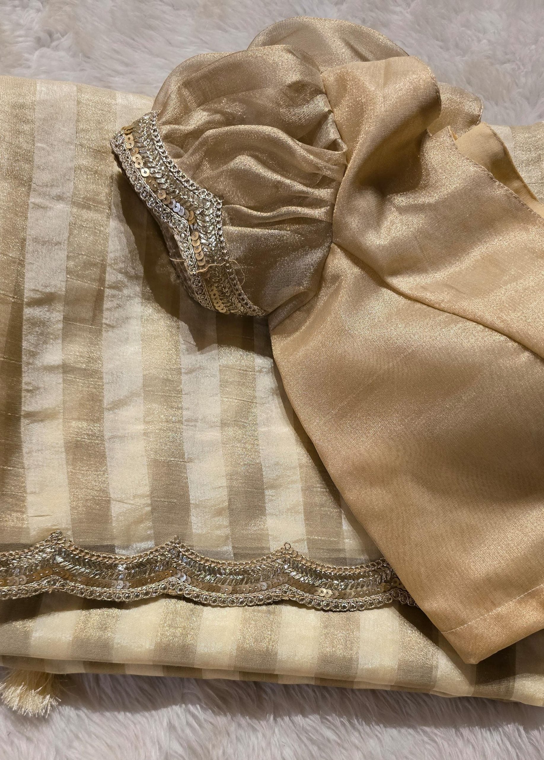 ONAM SERIES- TRISH GOLD SAREE - Image 3