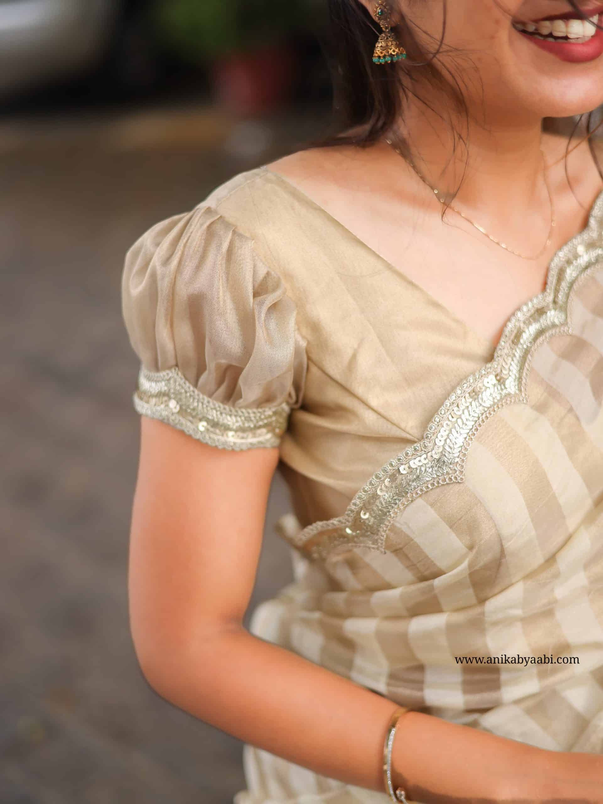 ONAM SERIES- TRISH GOLD SAREE - Image 5