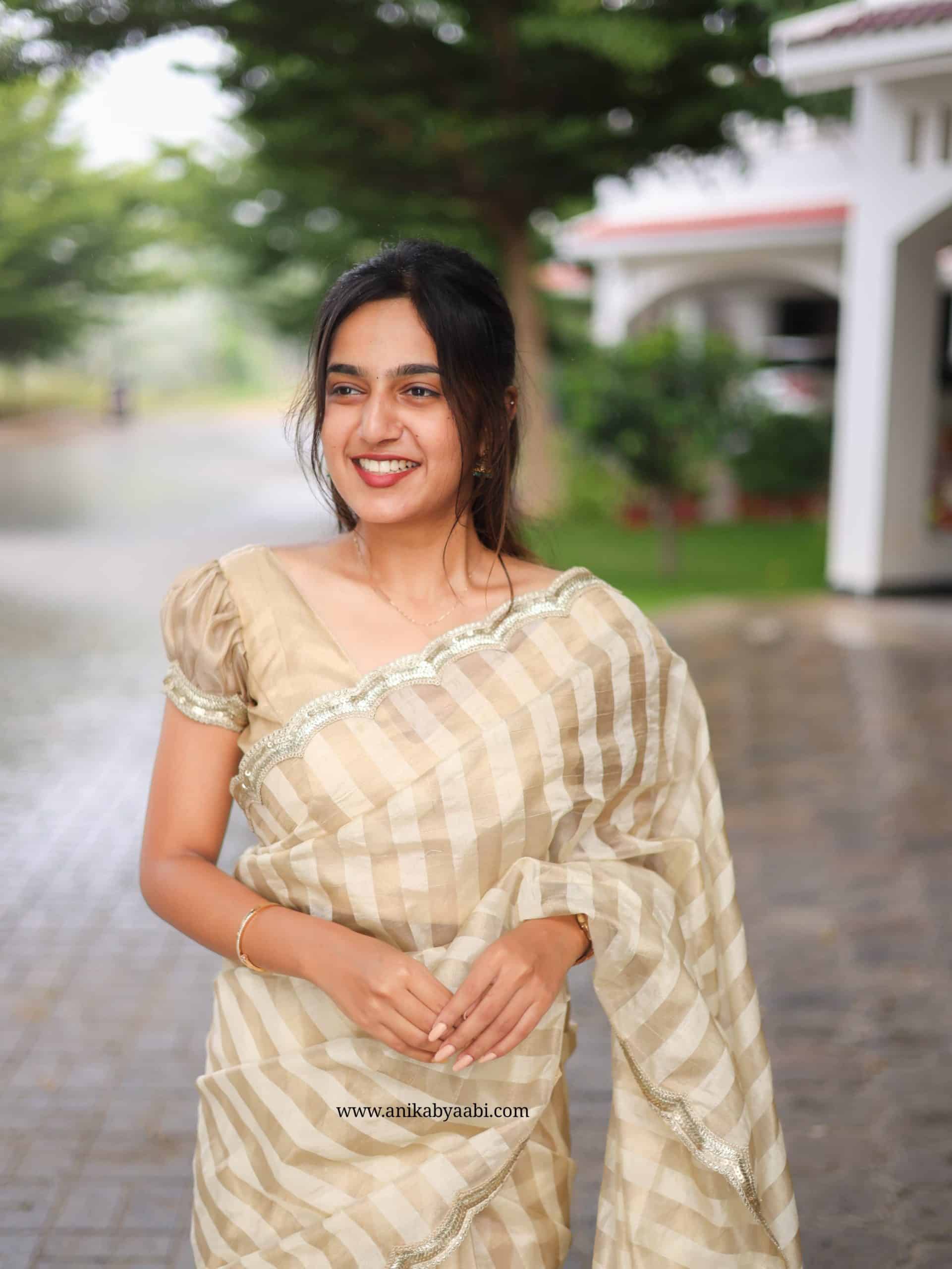 ONAM SERIES- TRISH GOLD SAREE - Image 6